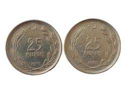 25 KURUŞ, 1967 ÇÇT+ (Ters/Düz Takım)