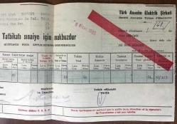 NURİCİYAN ailesine mahsus, fiskalli, elektrik faturası 1933