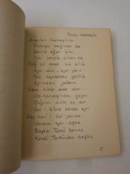 Türküm - Şair, kendi el yazısı ile şiirleri yazıp, kapağını tasarlayarak kitap haline getirmiştir