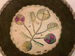 ANTİKA TEL KIRMA ÇİÇEK MOTİFLİ İKİ ADET TABAK