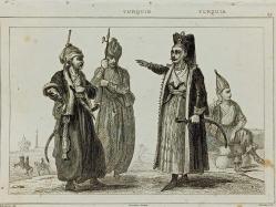 Nadir 1800'ler Orjinal Avrupa Baskısı Osmanlı Yeniçeriler Gravür