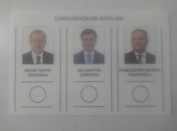 Efemera - CUMHURBAŞKANI ADAYLARI Oy Pusulası 2014 ( RECEP TAYYİP ERDOĞAN / SELAHATTİN DEMİRTAŞ / EKMELEDDİN M. İHSANOĞLU ) - kitantik - kitaLog