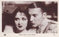 Billie Dove - Clive Brook Kartpostal Mercure Film 320