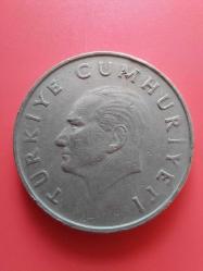 T.C. Merkez Bankası Madeni 100 Lira (1987 Yılı Üretimi) / Bakır - Nikel