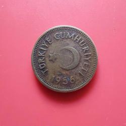 T.C. Merkez Bankası Madeni 10 Kuruş (1956 Yılı Üretimi) / Bakır - Çinko