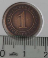 1925 ALMANYA REİCHS DÖNEMİ BRONZ 1 PFENNIG ORİJİNAL PARASI OO2VV1 ÇOK NADİRDİR
