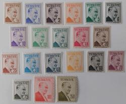 1957 ATATÜRK ÇİFT ÇİZGİ ÇERÇEVELİ PORTRE MNH TAM SERİSİ 2024 KATALOK DEĞERİ;145.00TL NNN2M1