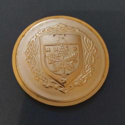 MDL12-----SSCB SOVYETLER BİRLİĞİ DÖNEMİ KİEV SİMGELİ PLASTİK ÇERÇEVELİ ALÜMİNYUM MASA SÜSÜ