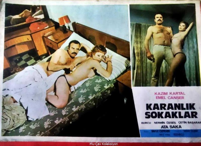 Karanlık Sokaklar Filmi Lobi Kartı Lobby Cards Kazım Kartal Emel  