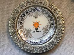 Antika - AK PARTİ AMBLEMLİ TABAK - GÜRAL PORSELEN - kitantik - kitaLog
