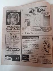 Cumhuriyet Kitap - 9 Kasım 1990- Sayı 38 - 9. İstanbul Kitap Fuarı - Ölü Demokrasinin Yazarı - Edip Cansever -- Bir Cihangir Düşü - Rıfat Ilgaz - Cinsellik İdeolojinin Aynası