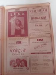 Sinema Gazetesi - 25 Eylül 1 Ekim 1989- Sayı 2- La Luna Filmi - Bernardo Bertolucci-  Kontes- Dracula - Sonsuz Matem - Sinema Yazarı Sungu Çapan - Jack Nicholson - Meryl Streep - Politik Filmler Haftası - Potemkin Zırhlısı
