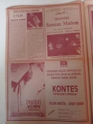 Sinema Gazetesi - 25 Eylül 1 Ekim 1989- Sayı 2- La Luna Filmi - Bernardo Bertolucci-  Kontes- Dracula - Sonsuz Matem - Sinema Yazarı Sungu Çapan - Jack Nicholson - Meryl Streep - Politik Filmler Haftası - Potemkin Zırhlısı