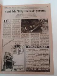Sinema Gazetesi - 27 Temmuz 2 Ağustos 1991 - Yılmaz Güney'li Bir Film Daha - Feza Film - Çizme - Ümit Elçi - Memo İle Zeyno - Williams Fahri Doktor- Silah Ve Namus
