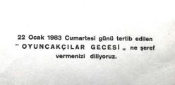 Oyuncakçılar Gecesi - Sheraton Otel / Davetiye