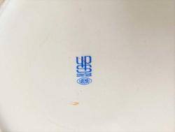 ANTİKA EL BOYAMA SÜMERBANK DAMGALI PORSELEN TABAK