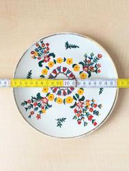 ANTİKA EL BOYAMA SÜMERBANK DAMGALI PORSELEN TABAK