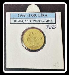 1999 Yılı 5000 LİRA / ÇİL / TCM099 “PROOF BASKI”