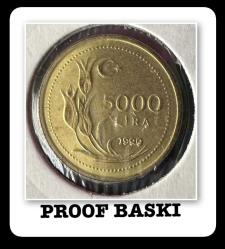 1999 Yılı 5000 LİRA / ÇİL / TCM099 “PROOF BASKI”