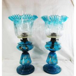 AnTiKa OSMANLI Çift BÜYÜK GAZ LAMBALARI