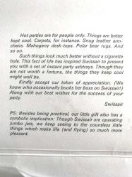 Swissair - The hole truth about hot parties