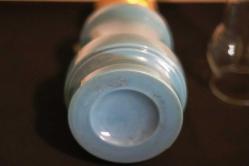 Opalin gaz lambası. 19 y.y. Y 46cm.