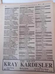 Sinema Gazetesi - 4 Mayıs 10 Mayıs 1991 - Sayı 86 - Yeşil Kart- Avalon- Umud'a Yolculuk- Kurtlarla Dans- Kray Kardeşler - Henry Ve June Filminden Bir Kare - Fred Ward Uma Thurman Fotoğrafı - Makas Eller Hem Yıkıcı Hem Yaratıcı - Cennette Bir Hergele Var- Kevin Costner - Cannes film festivali