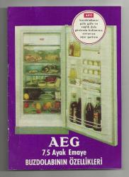 Efemera - AEG 7.5 AYAK EMAYE BUZDOLABI ÖZELLİKLERİNİ ANLATAN BROŞÜR... - kitantik - kitaLog