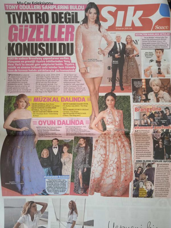 Sözcü Şık Gazetesi 9 Haziran 2015 Kate Moss Belçim Bilgin Erdoğan  