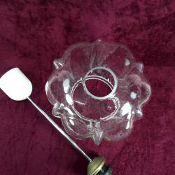 RETRO DİLİMLİ GÖVDELİ ANTİKA GÖRÜNÜMLÜ ARMUDÎ ŞEFFAF CAM AVİZE