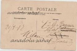 Matha La Gare  [Demiryolu, Gar] / Fransız Postasından Geçmiş, Pullu ve Damgalı