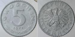 AVUSTURYA 5 GROSCHEN 1971 ÇİNKO. AZ SAYIDA BASILMIŞTIR 125.000 ADET. NADİR.