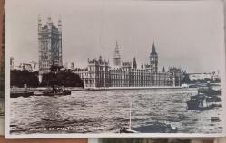 Kartpostal england İngiltere london houses of parlıament siyah beyaz 14*9cm arkası yazılıdır
