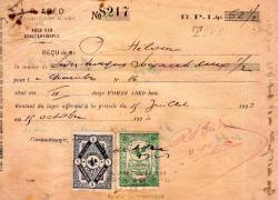 LOT.3 » OSMANLICA  ÇİFT LİSANLI FRANSIZCA  A.R. ABED İNGENUER DE MINES 1923  CONSTANTINOPLE 15TEMMUZ MR.O. HELOIN D'OMAR ABED HAN