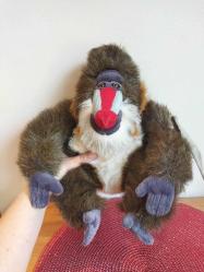 2006 YAPIMI NATİONAL GEOGRAPHİC ÇOK NADİR VİNTAGE MANDRİLL (MANDRİL) MAYMUNU PELUŞ OYUNCAK FİGÜR BEBEK 25 CM