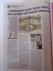 Vatan Kitap Gazetesi - 15 Nisan 2012 - Sayı 98 - Açlık Oyunları - Ateşi Yakalamak - Alaycı Kuş - Suzanne Collins - Darwin'den Dersim'e - Zafer Toprak - Abidin Dino - Osmanlı Borsasında İşlemler - Hava Oyunları