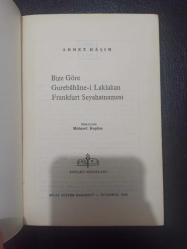 Bize Göre Gurebahane-i Laklakan Frankfurd Seyahatnamesi - Ahmet Haşim - Devlet Kitapları Yayınları  - 1969 Yılı - Türkçe Kitap
