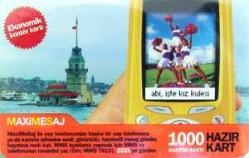 K = TURKCELL  HAZIR KART ( MAXİMESAJ ) 1.000  KONTÖR - TEMİZ ve NADİR