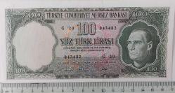 5.EMİSYON 6.TERTİP ERÖR KAYIK BASKI 100 TÜRK LİRASI G20 043482 SERİ NUMARALI KAĞIT PARA NATÜREL ÇİLALTI-ÇOK ÇOK TEMİZ KATALOK;900 DOLAR PEK ÇIKMAZ