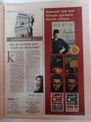 Vatan Kitap Gazetesi - 15 Kasım 2007 - Sayı 44 - Erdal İnönü Fotoğrafı - Efsane Devrimci Che Guevara - Gerçekçi Ol İmkansızı İste - Hasan Ali Toptaş - Meltem Arıkan Oyunu Bozuyor - Ayşe Kulin - Veda