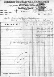 BURSA FATURA.  MEHMET ÖZGÜLE VE KARDAŞLARI 1959................       MEHMET OFLAZ... ABDULLAH ÇINAR