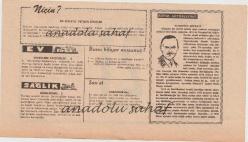 Kızılay Takvim Yaprağı - 21 Temmuz 1968