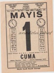1 Mayıs 1970 / Büyük Saatli Maarif Takvimi