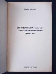 Bir İktidarsızlık Felsefesi - Kemal Saruhan -  Türkçe Kitap - Sentez Yayınları -