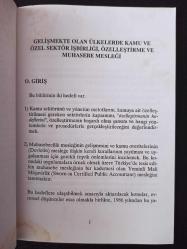 Gelişmekte olan ülkelerde kamu ve özel sektör işbirliği özelleştirme ve muhasebe mesleği - Masum Türker -  Türkçe Kitap - Türmob Yayınları-