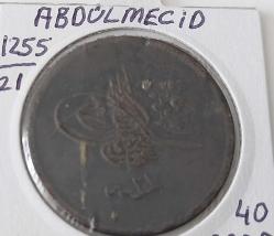 1255/21 SULTAN ABDÜLMECİT BAKIR 40 PARA ORİJİNAL ÇİL-ÇİLALTI CCC2Y1 NADİR