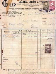 LOT.2 » İZMİR FATURA. GÜZEL İZMİR  NAKLİYAT 1952..  MEHMET OFLAZ... ABDULLAH ÇINAR