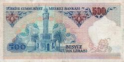 500 Lira 7. Emisyon 2. Tertip (1984-1989)