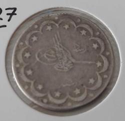 1327/5 GÜMÜŞ 10 KURUŞ OSMANLI V.MEHMET REŞAT DÖNEMİ ORİJİNAL PP2VV1 ÇOK TEMİZ PEK ÇIKMAZ