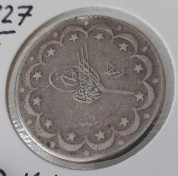 1327/5 GÜMÜŞ 10 KURUŞ OSMANLI V.MEHMET REŞAT DÖNEMİ ORİJİNAL PP2VV1 ÇOK TEMİZ PEK ÇIKMAZ